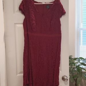 Magenta lace dress